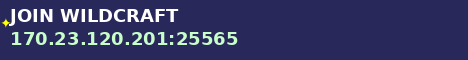 WildCraft Survival Minecraft server banner