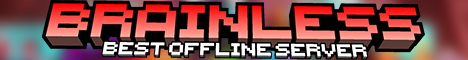 Brainless Minecraft server banner
