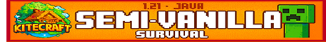 KiteCraft semi-Vanilla - Click to view server details KiteCraft semi-Vanilla Minecraft server banner