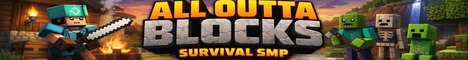All Outta Blocks Minecraft server banner