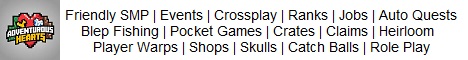 Adventurous Hearts Minecraft server banner