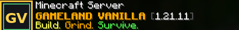 Gameland Vanilla - Click to view server details Gameland Vanilla Minecraft server banner