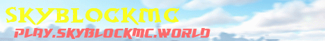 SkyblockMC - Click to view server details SkyblockMC Minecraft server banner