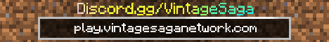 Vintage Saga - Click to view server details Vintage Saga Minecraft server banner