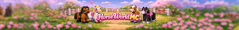 HorseWorld MC Minecraft server banner
