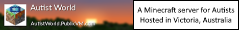 Autist World Minecraft server banner
