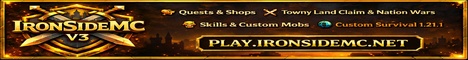 IronSideMC Minecraft server banner