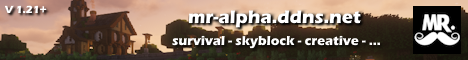 MR Alpha Network Minecraft server banner