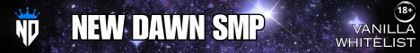 New Dawn SMP Minecraft server banner