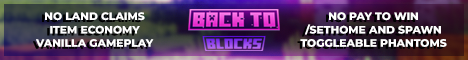 Back To Blocks - Click to view server details Back To Blocks Minecraft server banner