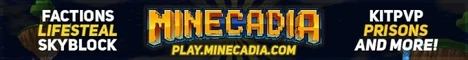 Minecadia - Click to view server details Minecadia Minecraft server banner