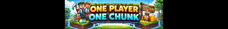 One Player One Chunk Minecraft server banner